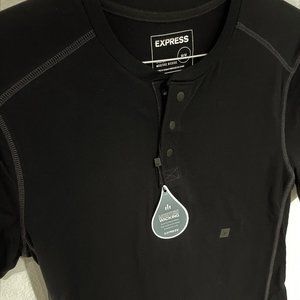 Express Moisture Wicking Tee Henley Polo
